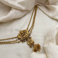 Premium Lakshmi Jada Bun Billai with Golden Pearl Maatil-Red-G13136