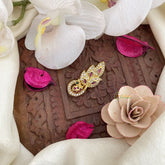 Vriksham AD Stone Peacock Saree Pin-Saree Brooch-G17326