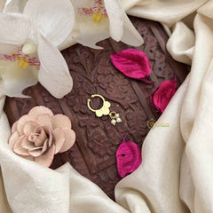 Vriksham Vintage Style Septum Ring & Pearls-White Red-G20180