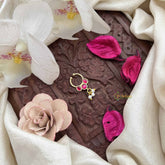 Vriksham Vintage Style Septum Ring & Pearls-Red-G20182