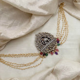 Exquisite Victorian Diamond Elephant Jada Billai with Pearl Maatil-Beads-G13169