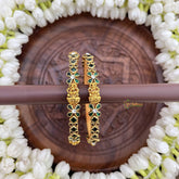 Vriksham Lakshmi Green Floral Stone Bangles-G20881