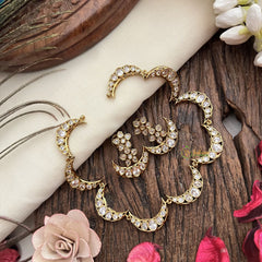 Vriksham Victorian Diamond Polki Crescent Moon Neckpiece-VV1974