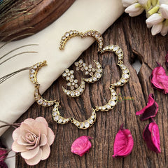 Vriksham Victorian Diamond Polki Crescent Moon Neckpiece-VV1974