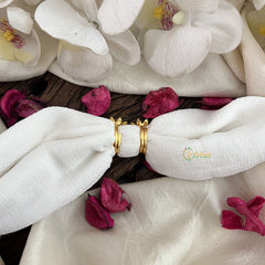 Vriksham Premium AD Stone Flower Toe Rings-Pearl-G18501