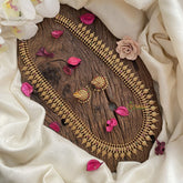 Vriksham Gold Look Alike Designer Long Neckpiece-Red Green-G17281