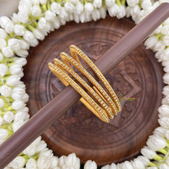 Vriksham Designer Golden Doted Stone Bangles-G20885