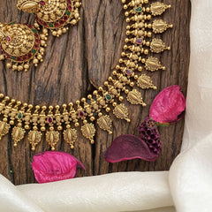 Vriksham Gold Look Alike Designer Neckpiece-Red Green-G17223