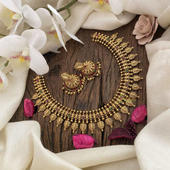 Vriksham Gold Look Alike Designer Neckpiece-Red Green-G17223