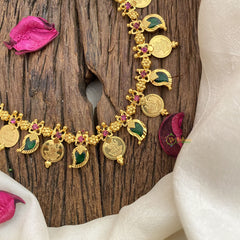 Vriksham Premium Lakshmi Coin and Manga Palakka Short Neckpiece-G17231