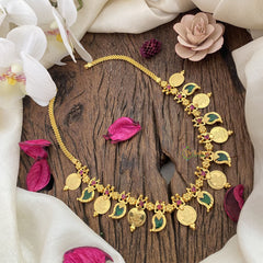 Vriksham Premium Lakshmi Coin and Manga Palakka Short Neckpiece-G17231