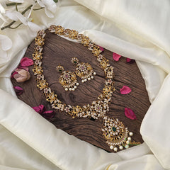 Vriksham Premium AD stone Pendant Matt Finish Haram-G16152