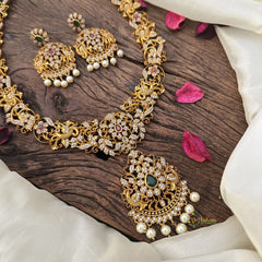 Vriksham Premium AD stone Pendant Matt Finish Haram-G16152