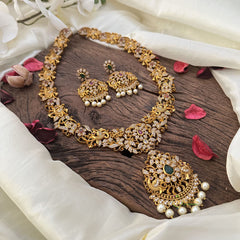 Vriksham Premium AD stone Pendant Matt Finish Haram-G16152