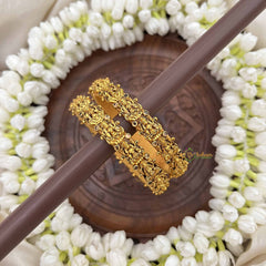 Vriksham Premium Golden Lakshmi Idol Style Bangles-G20931