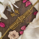 Vriksham Gold Look Alike Lakshmi Choker-Gold Bead-G16338