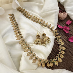 Vriksham Premium Lakshmi Coin Kaasu Mala-Green-G16153