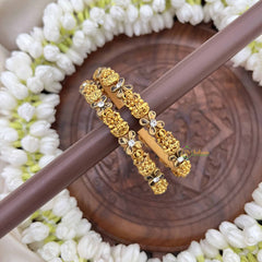 Vriksham Lakshmi Golden Floral Stone Bangles-G20928