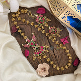 Vriksham Gold Look Alike Peacock Pendant Moggapu Chain-J2828