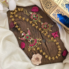 Vriksham Gold Look Alike Peacock Pendant Moggapu Chain-J2828