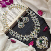 Vriksham Antique Gold & Green Bridal With Manga Statement AD Haram-G20218