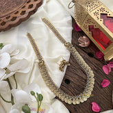 Vriksham Gold Look Alike Lakshmi Coin Neckpiece-Red-G16177