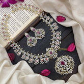 Vriksham Antique Gold & Red Bridal With Manga Statement AD Haram-G20217