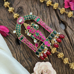 Vriksham Gold Look Alike Maha Vishanu Pendant Moggapu Chain-J2829