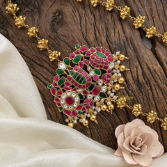 Vriksham Gold Look Alike Shank Chakra Pendant Moggapu Chain-J2832