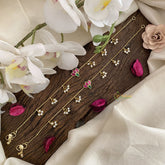 Vriksham Precious Jadau Kundan Anklets -Lotus With Pearl-J2859