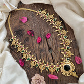 Traditional Kerala Palakka Pendant Haram-Green-G19254