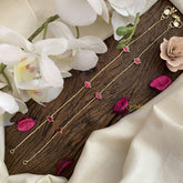 Vriksham Precious Stone Pendant Anklets-Tear Drop-J2865