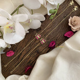 Vriksham Precious Stone Pendant Anklets-Butterfly-J2864