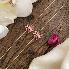 Vriksham Precious Stone Pendant Anklets-Butterfly-J2864