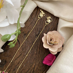 Vriksham Precious Stone Pendant Anklets-Butterfly-J2864