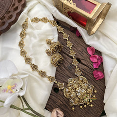 Vriksham Exquisite AD Stone Lakshmi Pendant Long Neckpiece-G16193