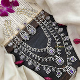 Vriksham Royal Radiances 3 Layered American Diamond Bridal Haram-Purple-G20237