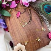 Vriksham Classic Oval shaped Flexible 3 Pendant Invisible Chain-KG22290