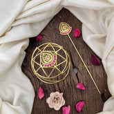 Vriksham Designer Leaf Style With Floral Hair Bun Cage Accessory-Red Green-H1136