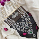 Vriksham Elegant Green Stone Embellished Statement AD Bridal Haram-G20238