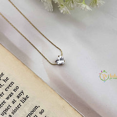 Vriksham Minimalist Heart Pendant Gold Alike Anti Tarnish Necklace Chain-G20955