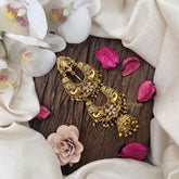 Vriksham Luard Shree Ghansah WIth Chand Bali Design Jada Billai-Gold Bead-G19266