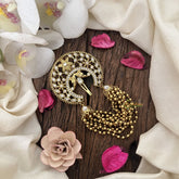 Vriksham Half Moon Design With Cluster Bead Layer Jada Billai-White-G19263