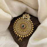 Unique AD Stone Floral Jada Billai-Bun Billai-G12398