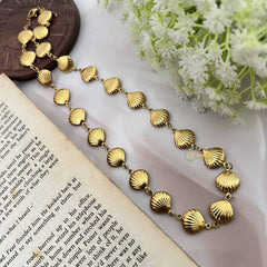 Vriksham Gold Plated Seashell Anti Tarnish Necklace Chain-G20962