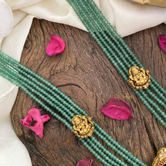 Vriksham Lakshmi With Dual Peacock Kundan Jadau Beaded Mala-J2903