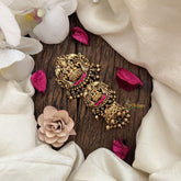 Vriksham Designer Double Lakshmi Design Jada Billai-Red-G19264