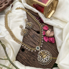 Vriksham Exquisite AD Stone Lakshmi Pendant Long Neckpiece-G16209