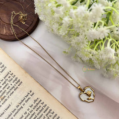 Vriksham Premium Rose Heart Pendant Gold Alike Anti Tarnish Necklace Chain-G20948