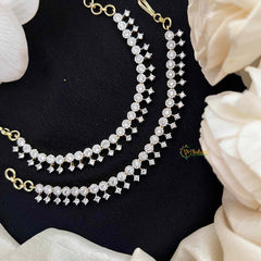 Vriksham Elegant American Diamond Dainty Round-Cut Crystal Maatil-G21586